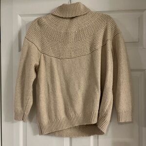 J Jill heavyweight chunky knit cream sweater subtle sequins detail women’s XL P